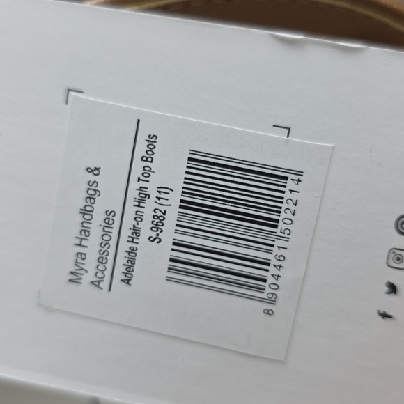 MYRA BAG Adelaide Hair On Tall Leather Cowboy Boots Size 11 NWT - Picture 9 of 10